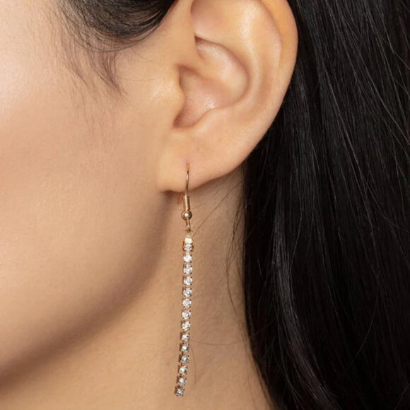 Jewelry - Crystal Bar Drop Earrings